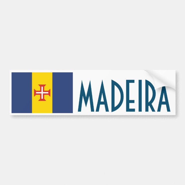 Flagge Madeiras, Portugal Autoaufkleber (Vorne)