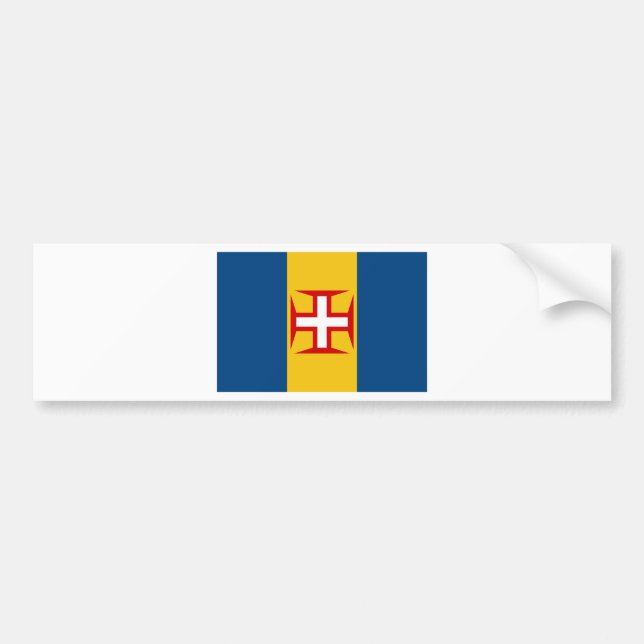Flagge Madeiras (Portugal) Autoaufkleber (Vorne)