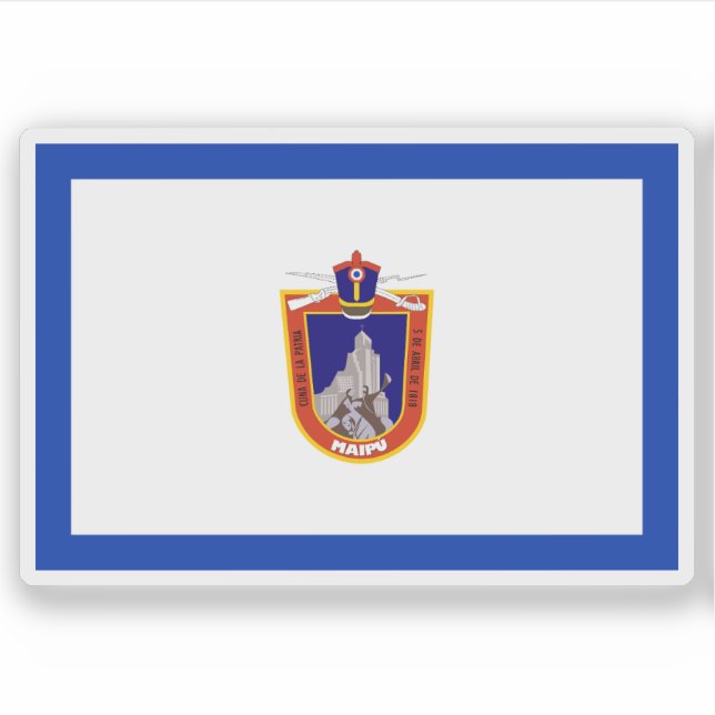 Flagge Maipú, Chile Aufkleber (Vorderseite)