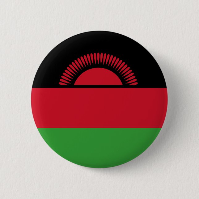 Flagge Malawis Button (Vorderseite)