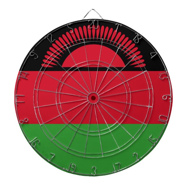 Flagge Malawis Dartscheibe (vorne)