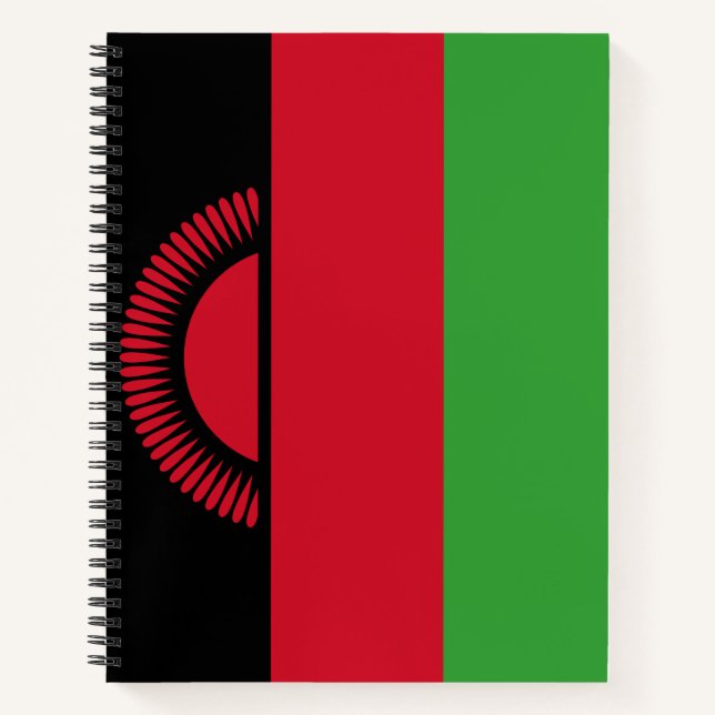 Flagge Malawis Notizbuch (Vorderseite)
