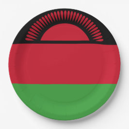 Flagge Malawis Pappteller