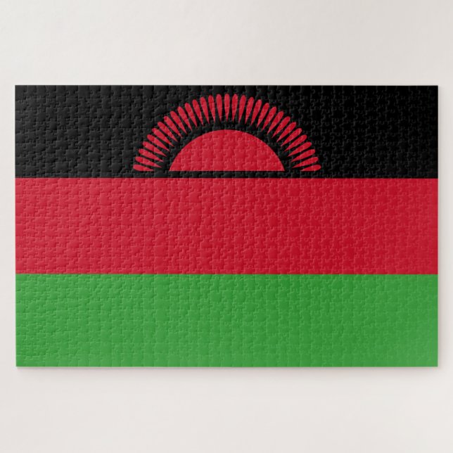Flagge Malawis Puzzle (Horizontal)