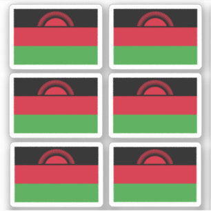 Flagge Malawis - Sammelaufkleber Aufkleber