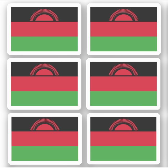 Flagge Malawis - Sammelaufkleber Aufkleber (Vorderseite)