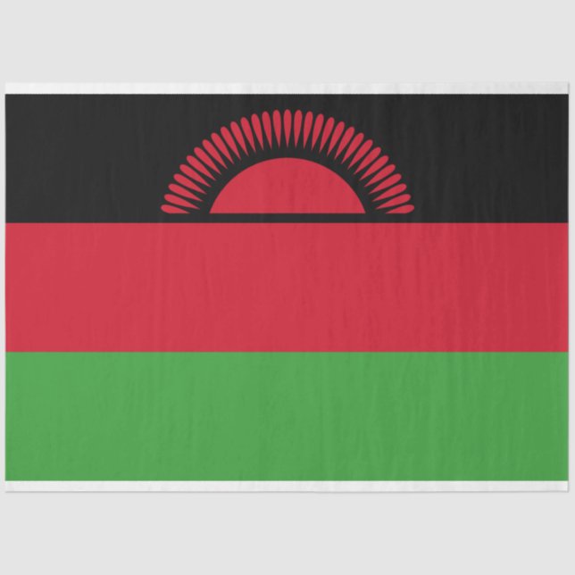 Flagge Malawis Seidenpapier (Vorderseite)