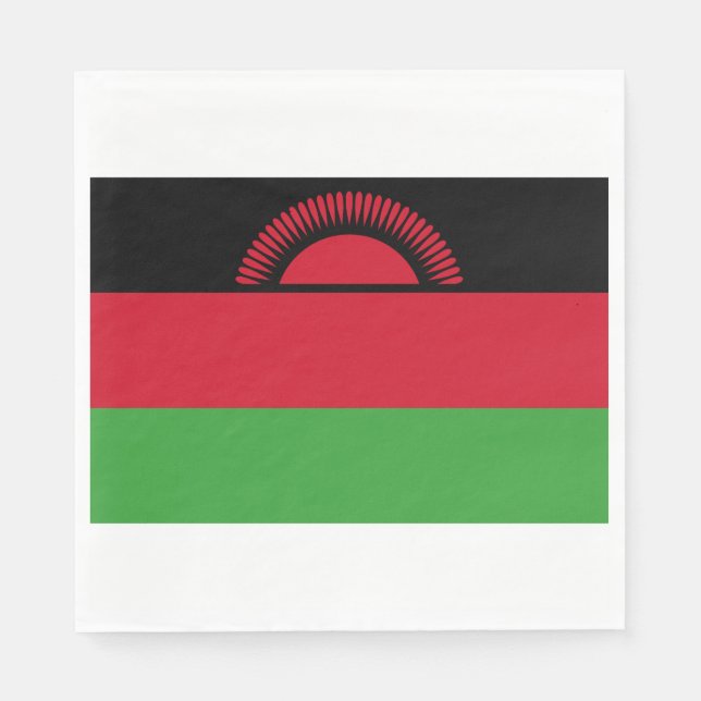 Flagge Malawis Serviette (Vorderseite)