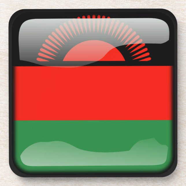 Flagge Malawis Untersetzer (Vorderseite)