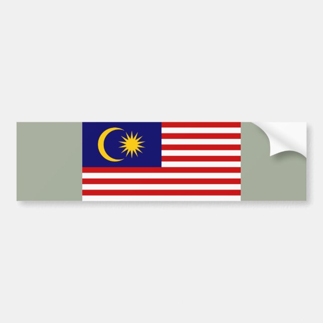 Flagge Malaysias Autoaufkleber (Vorne)