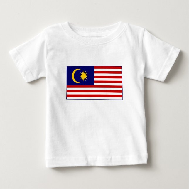 Flagge Malaysias Baby T-shirt (Vorderseite)