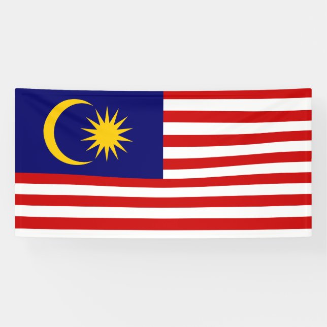 Flagge Malaysias Banner (Horizontal)