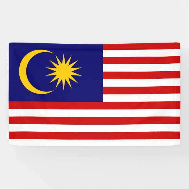 Flagge Malaysias Banner (Horizontal)