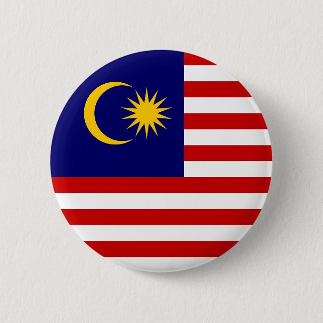 Flagge Malaysias Button (Vorderseite)