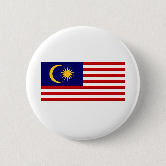 Flagge Malaysias Button (Vorderseite)