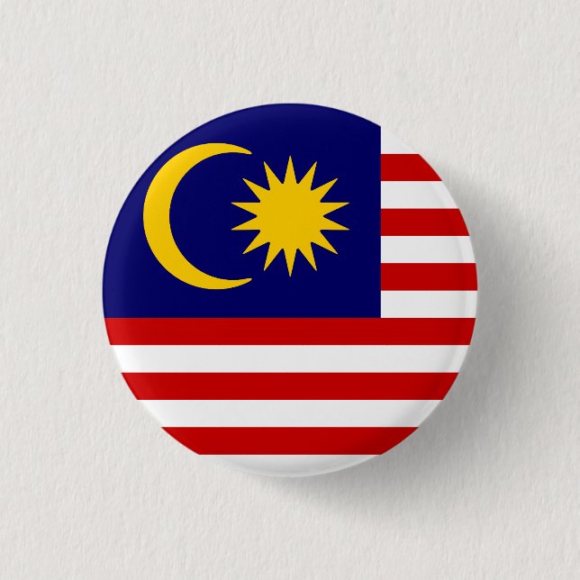 Flagge Malaysias Button (Vorderseite)