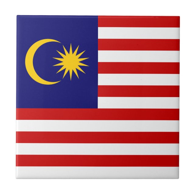Flagge Malaysias Fliese (Vorderseite)