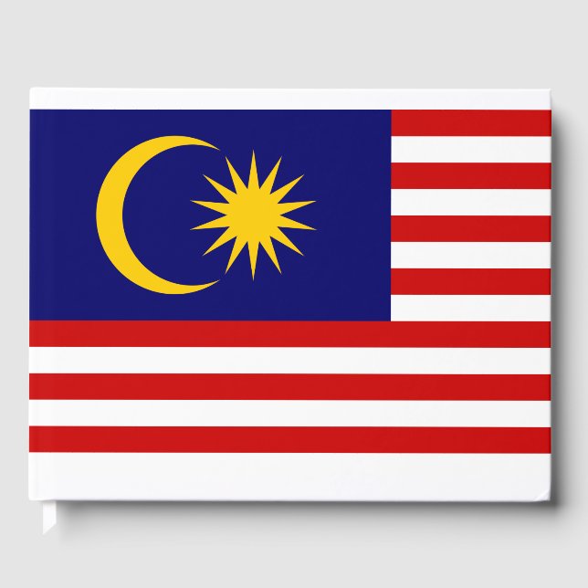 Flagge Malaysias Gästebuch (Vorderseite)