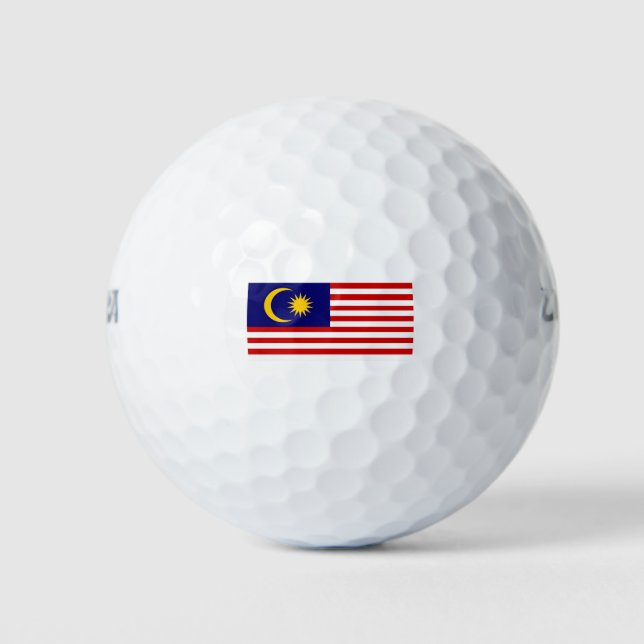 Flagge Malaysias Golfball (Vorderseite)