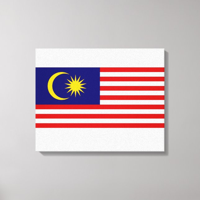 Flagge Malaysias Leinwanddruck (Vorderseite)