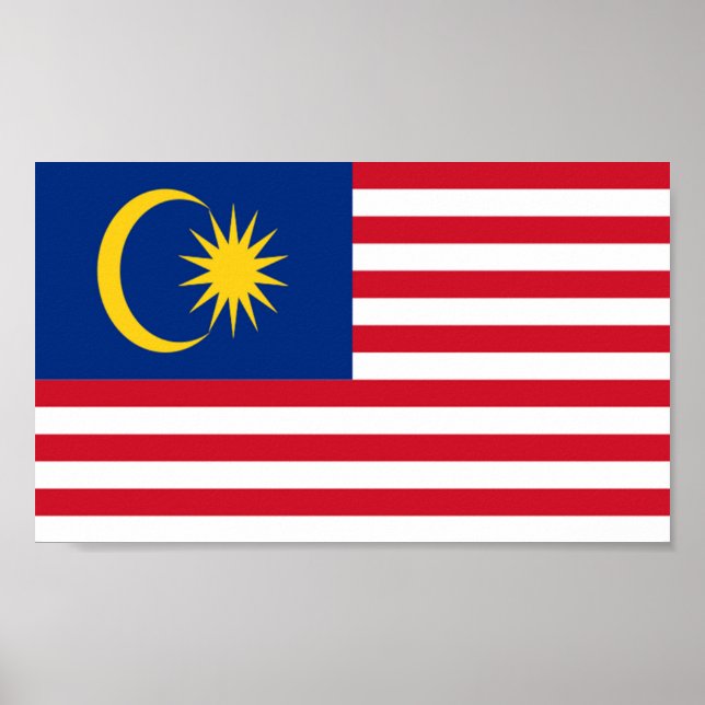 Flagge Malaysias Poster (Vorne)