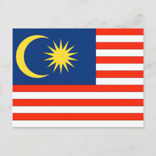 Flagge Malaysias Postkarte