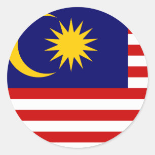 Flagge Malaysias Runder Aufkleber