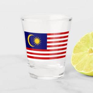 Flagge Malaysias Schnapsglas