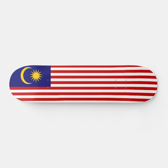 Flagge Malaysias Skateboard (Horizontal)