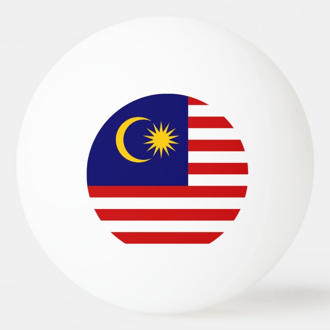 Flagge Malaysias Tischtennisball (Vorderseite)