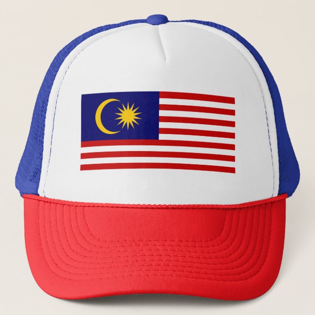 Flagge Malaysias Truckerkappe (Vorderseite)