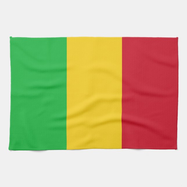 Flagge Malis Geschirrtuch (Horizontal)
