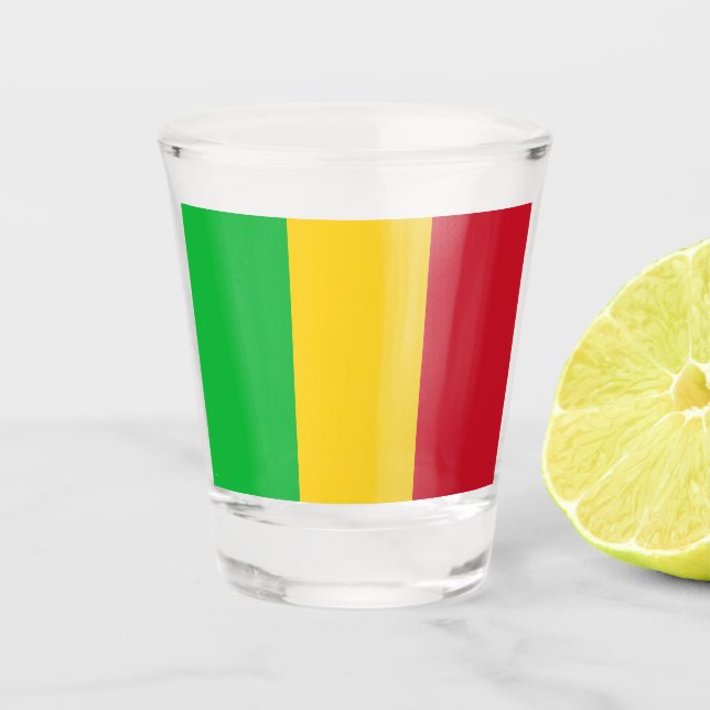 Flagge Malis Schnapsglas (Vorderseite)