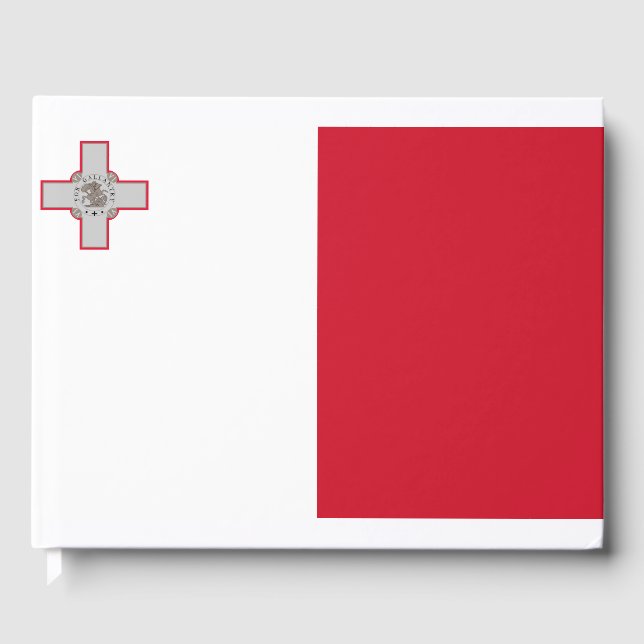 Flagge Maltas Gästebuch (Vorderseite)
