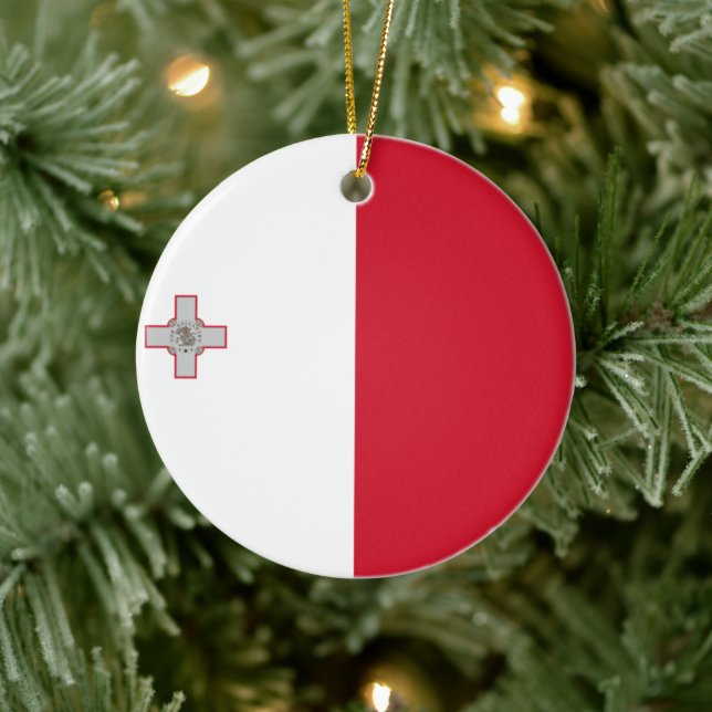 Flagge Maltas Keramik Ornament (Baum)