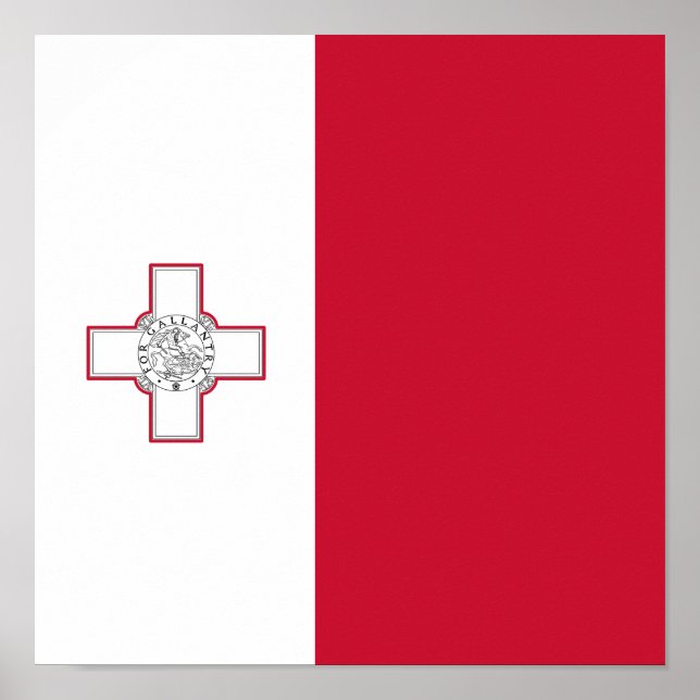 Flagge Maltas Poster (Vorne)