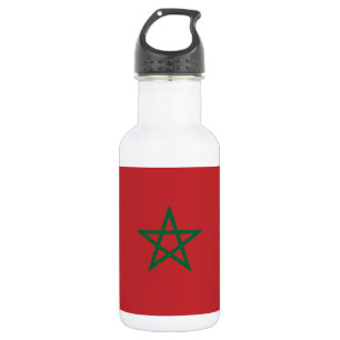 Flagge Marokkos Edelstahlflasche