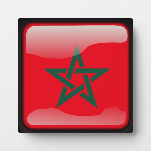 Flagge Marokkos Fotoplatte (Vorderseite)