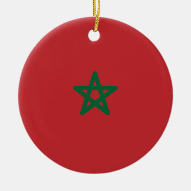 Flagge Marokkos Keramik Ornament (Vorne)