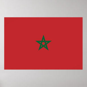 Flagge Marokkos Poster