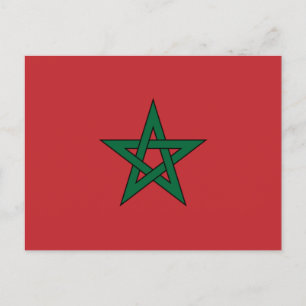 Flagge Marokkos Postkarte