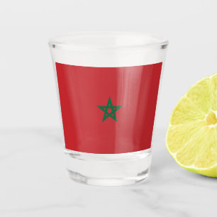 Flagge Marokkos Schnapsglas