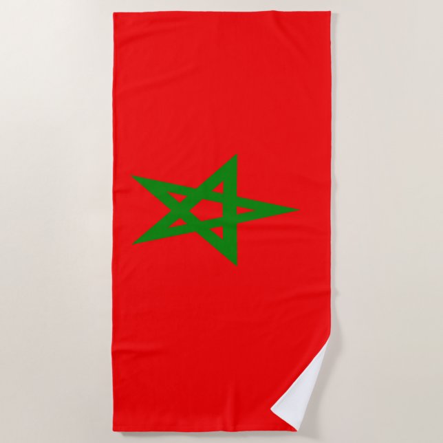 Flagge Marokkos Strandtuch (Vorderseite)