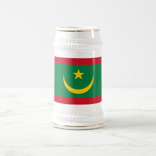 Flagge Mauretaniens Bierglas