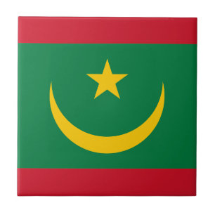 Flagge Mauretaniens Fliese