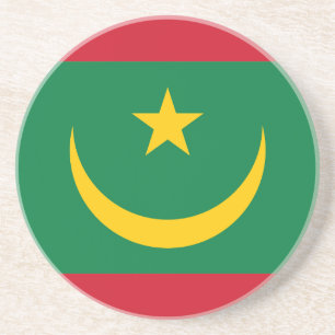 Flagge Mauretaniens Getränkeuntersetzer