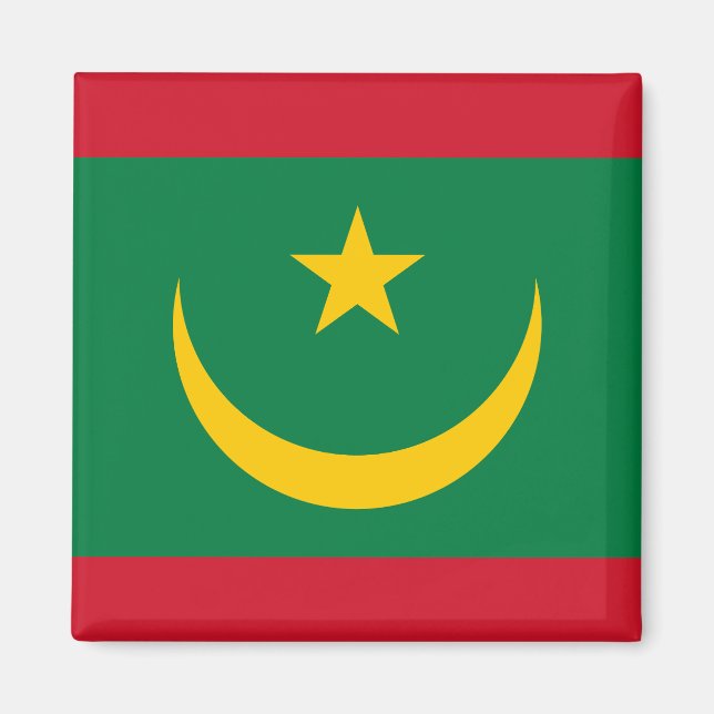 Flagge Mauretaniens Magnet (Vorne)