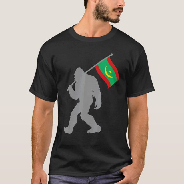 Flagge Mauretaniens oder Mauretaniens unter mauret T-Shirt (Vorderseite)
