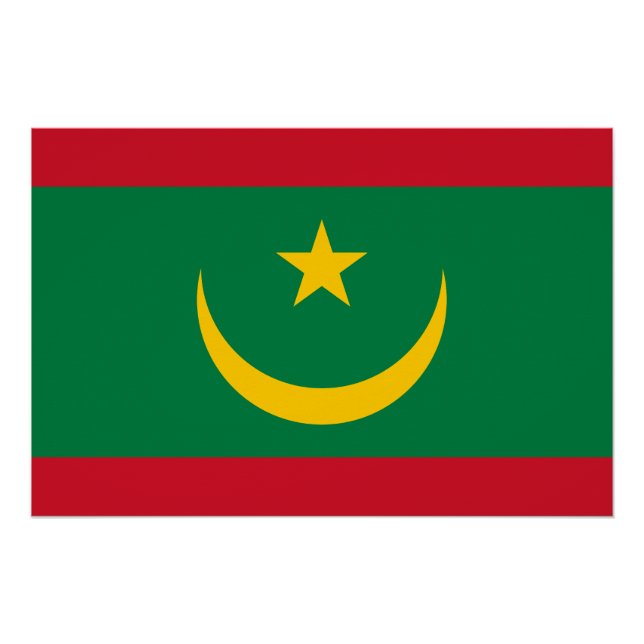 Flagge Mauretaniens Poster (Vorderseite)