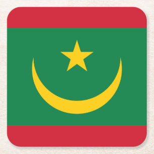Flagge Mauretaniens Rechteckiger Pappuntersetzer